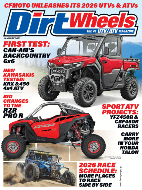 Mechanical Concepts hand-built CRF450R/TRX desert weapon, featured in Dirt Wheels Magazine January 2026